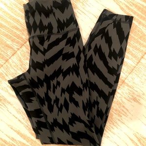 Gray and Black legging. Worn once